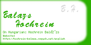 balazs hochrein business card